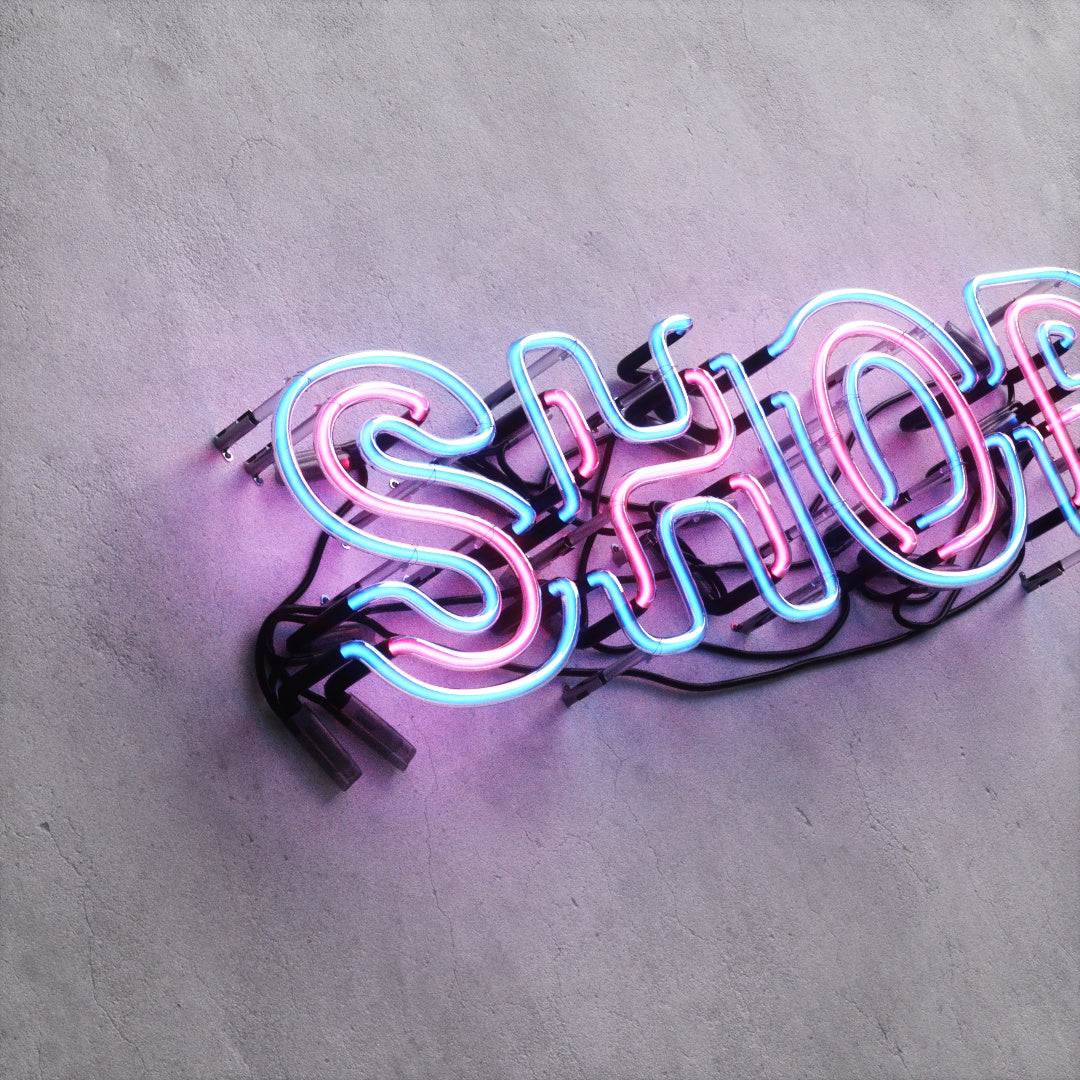 Neon Sign Style A "SHOP"