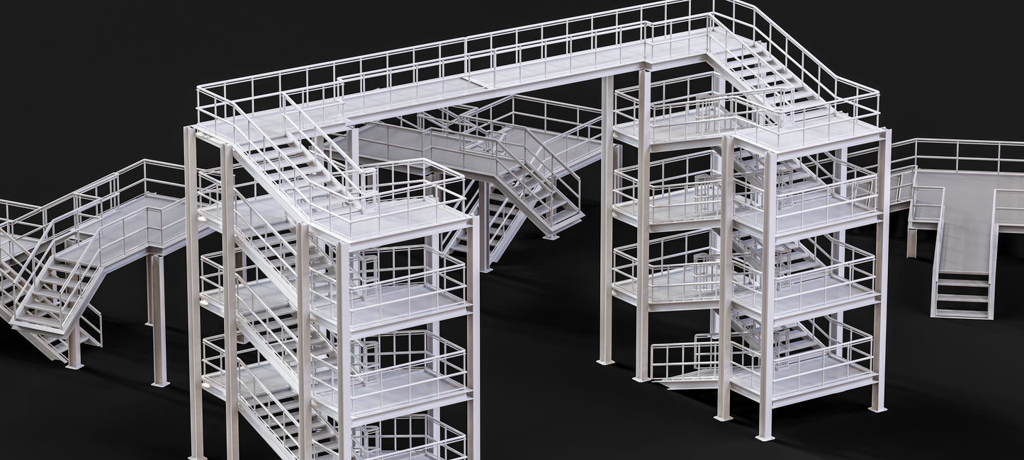 Steel Stairway HDA For Houdini