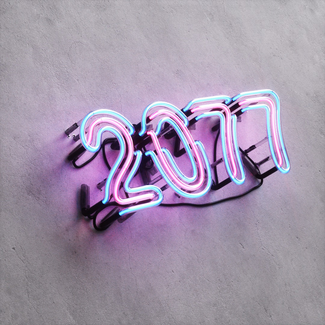 Neon Sign Style A "2077"