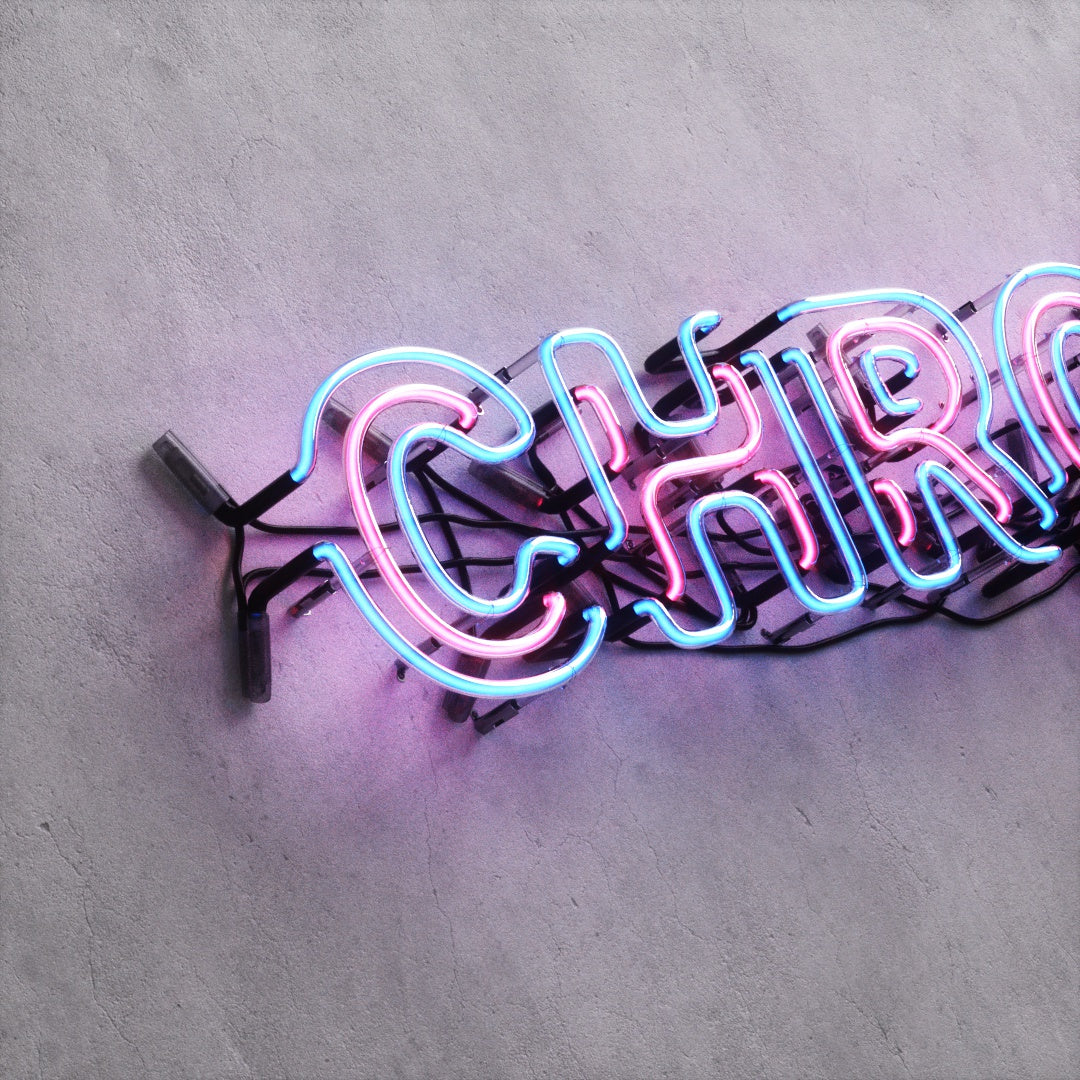 Neon Sign Style A "CHROME"