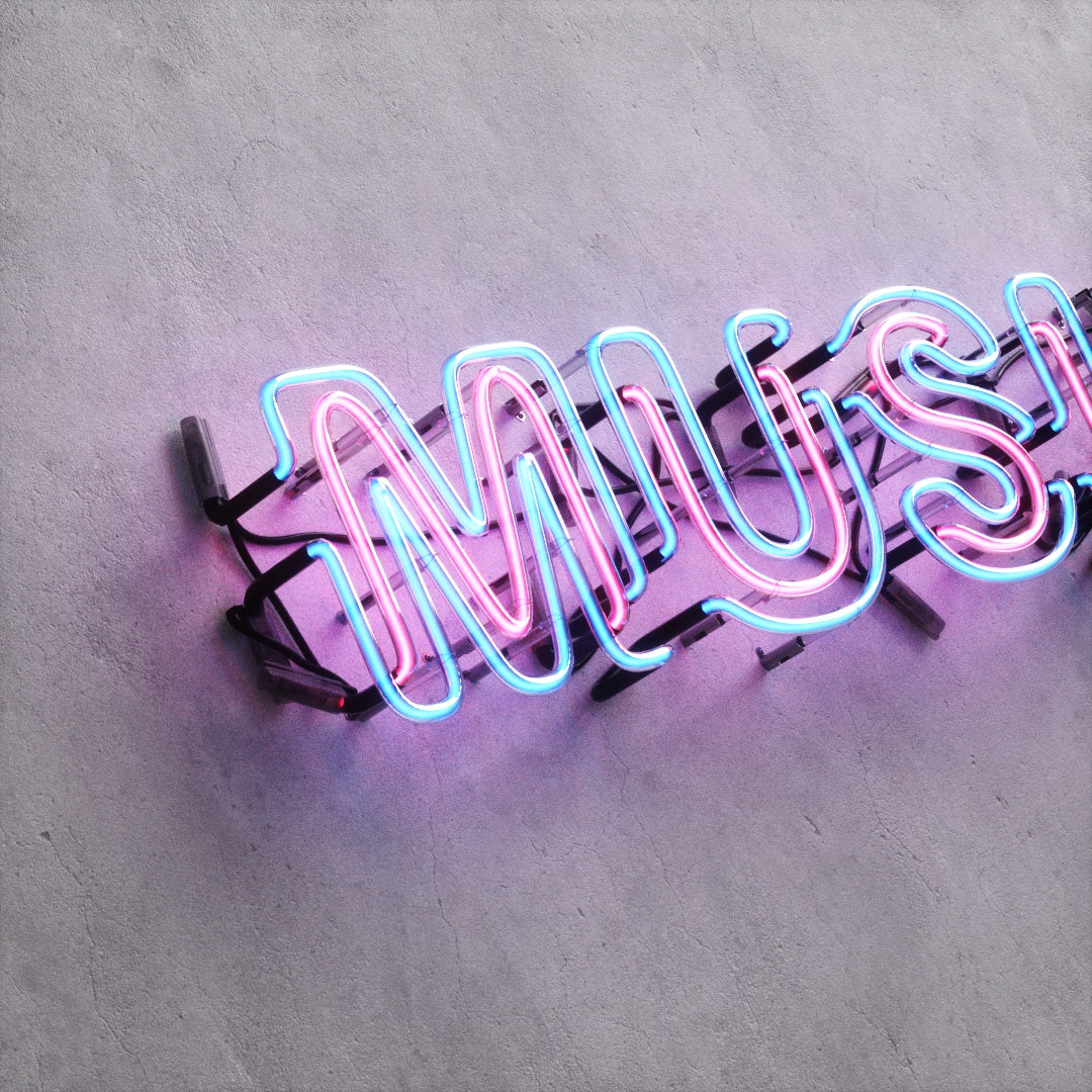 Neon Sign Style A "MUSIC"