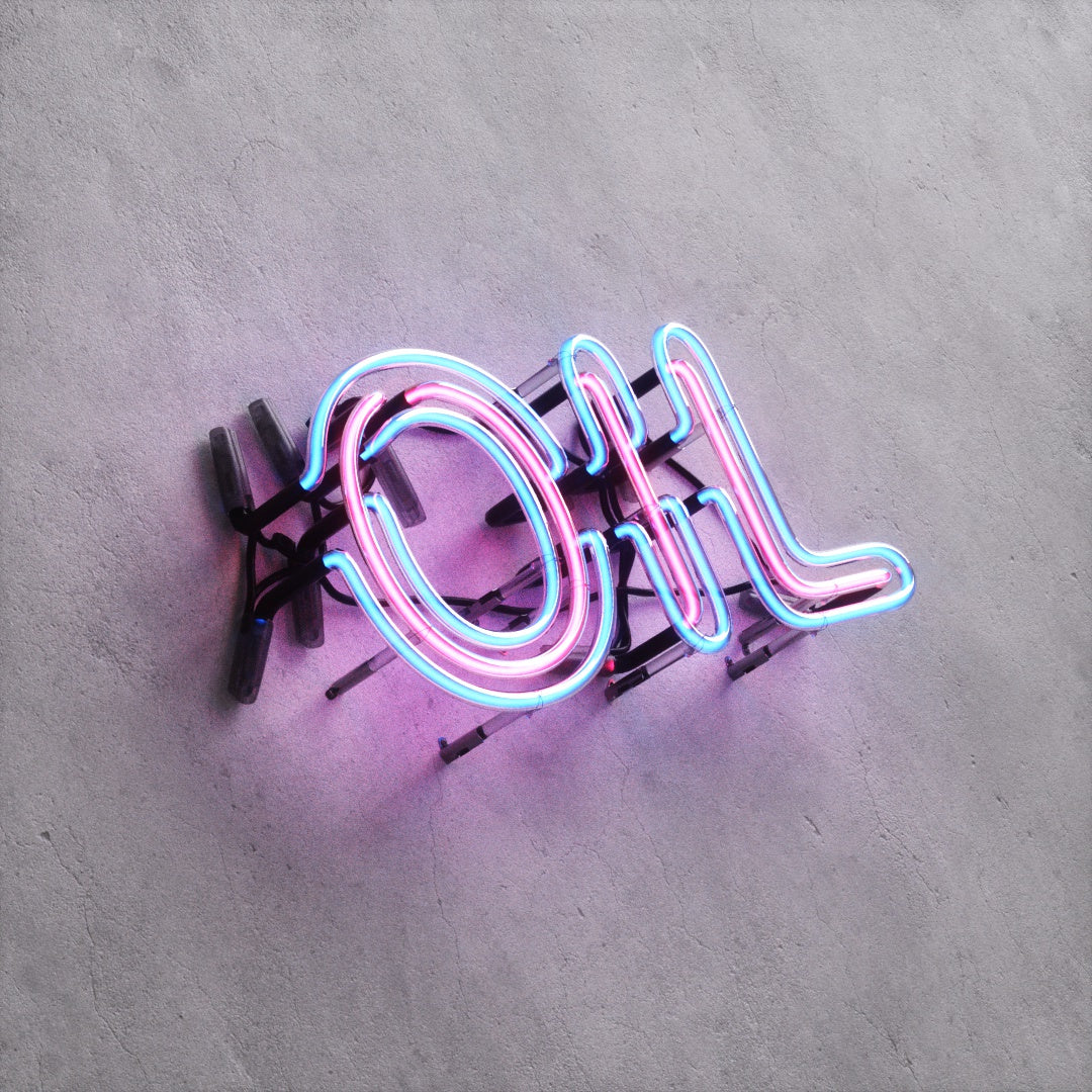 Neon Sign Style A "OIL"