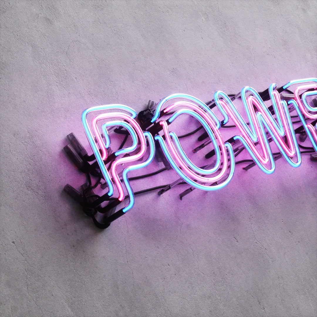 Neon Sign Style A "POWER"