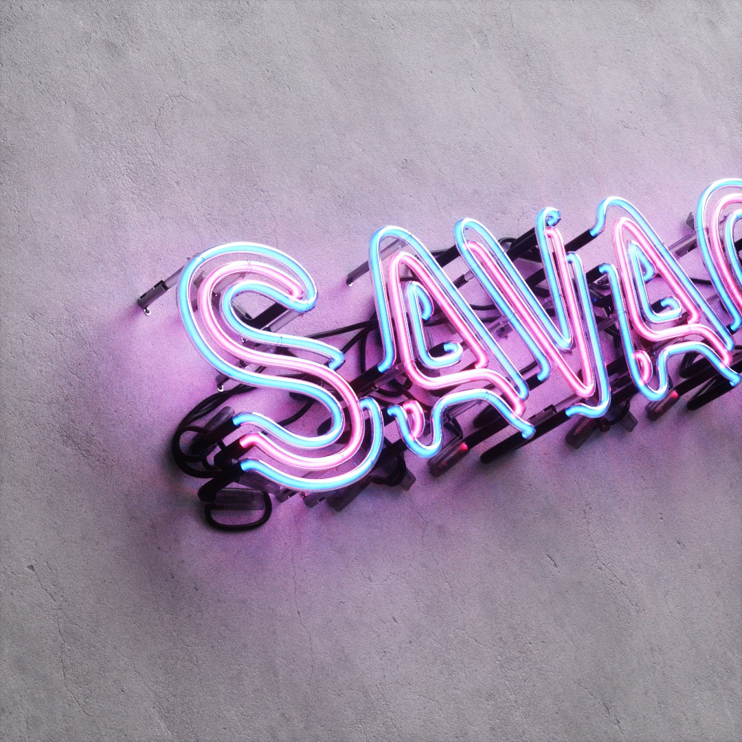 Neon Sign Style A "SAVAGE"