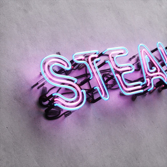 Neon Sign Style A "STEAK"