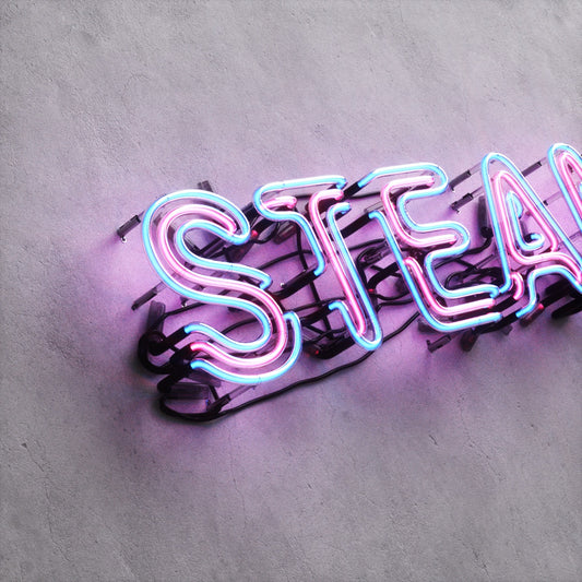 Neon Sign Style A "STEAM"