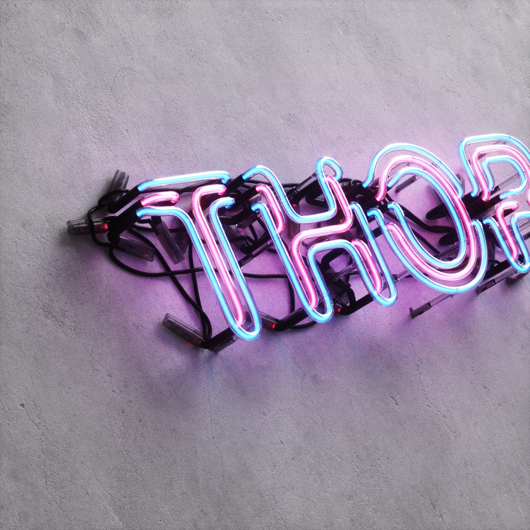Neon Sign Style A "THOR"