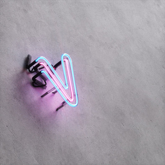 Neon Sign Style A "V"